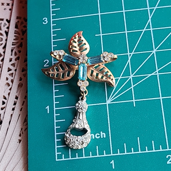 Unique Brooch For Sale Baby Blue stones - Picture 7 of 13